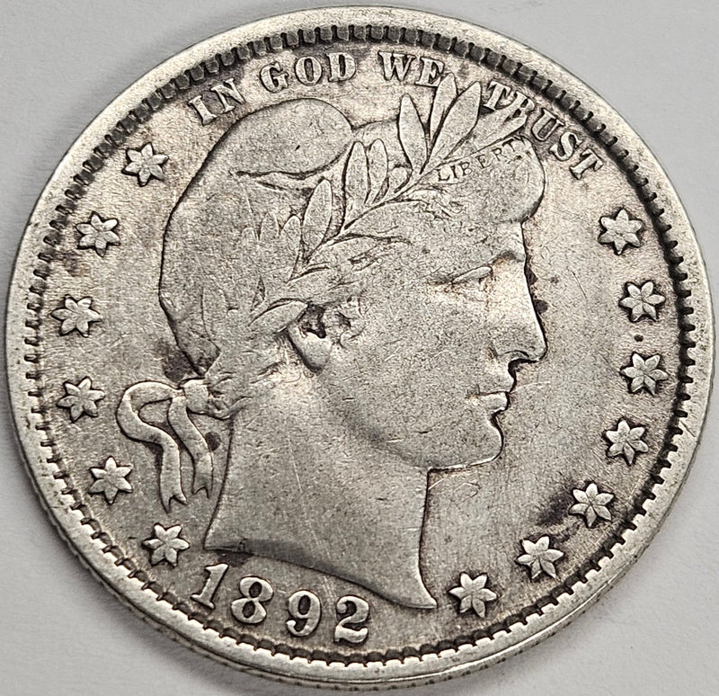 1892 Barber Quarter . . . . Very Fine