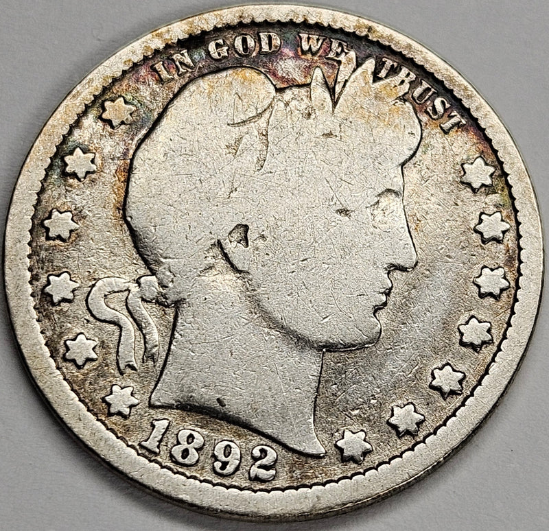 1892 Barber Quarter . . . . Very Good