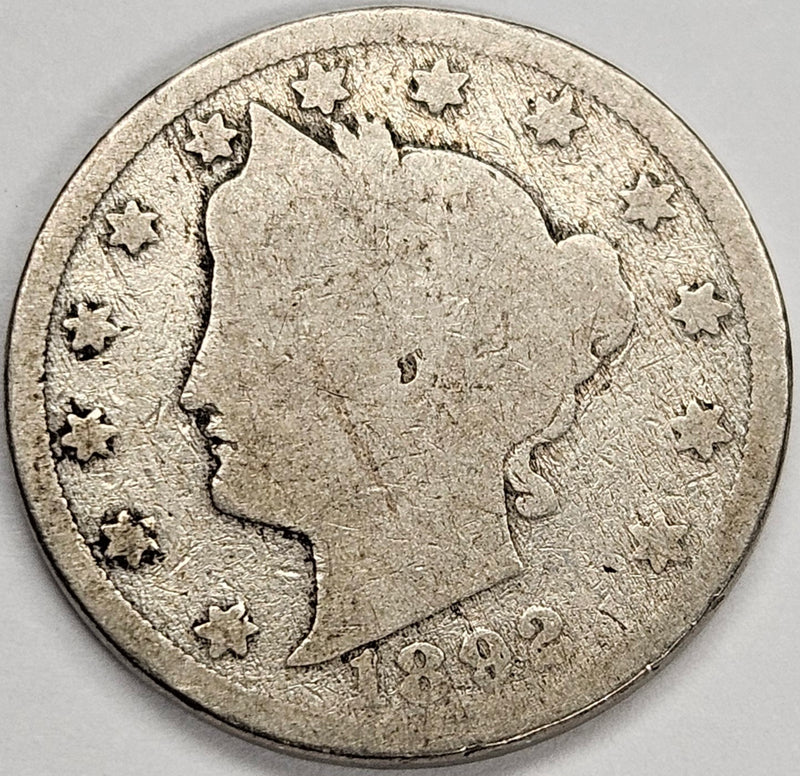 1892 Liberty Nickel . . . . About Good