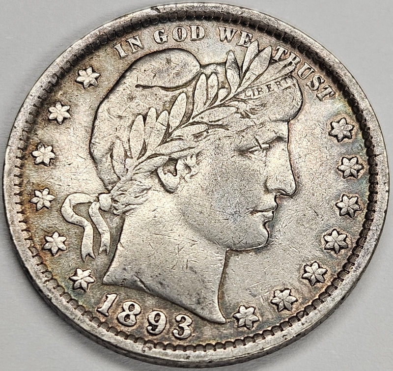 1893 Barber Quarter . . . . VF/XF