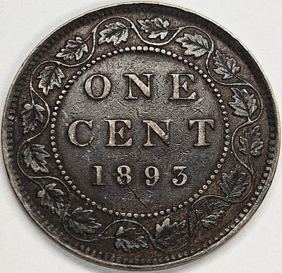 1893 Canadian Cent Very Fine