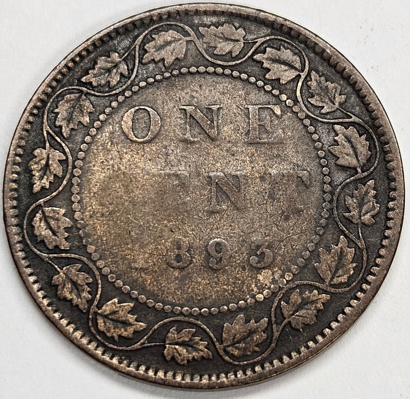 1893 Canadian Cent VG/Fine