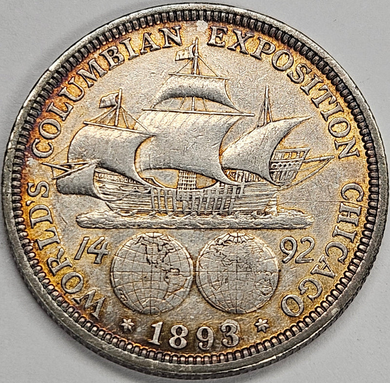 Columbian Half 1893 Choice AU Toned