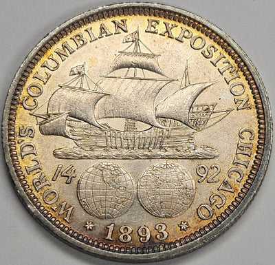 Columbian Half 1893 Choice BU Toned
