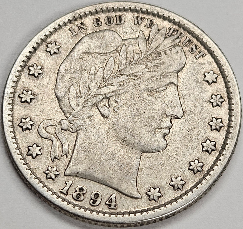 1894 Barber Quarter . . . . XF/AU