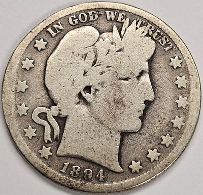 1894-S Barber Half Good