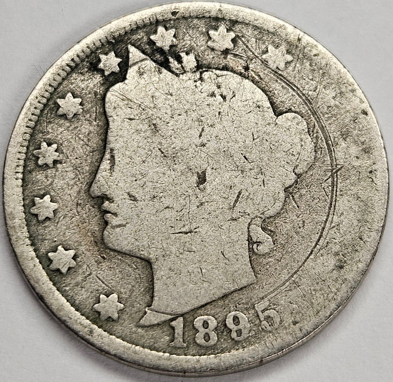 1895 Liberty Nickel AG scratches