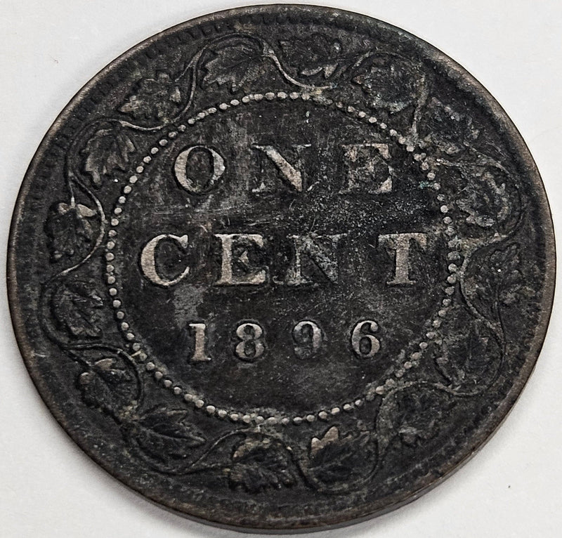 1896 Canadian Cent Fine corrosion