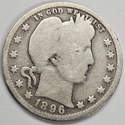 1896-O Barber Quarter Good
