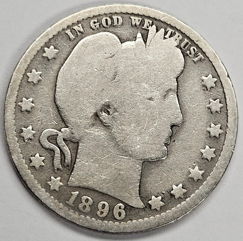 1896-O Barber Quarter Good