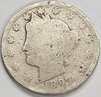 1897 Liberty Nickel About Good