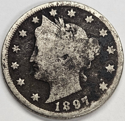 1897 Liberty Nickel Good dark