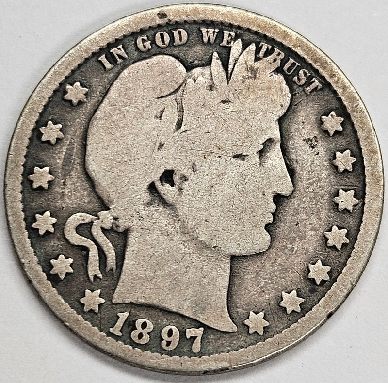 1897-O Barber Quarter Good/VG