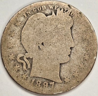 1897-S Barber Quarter About Good
