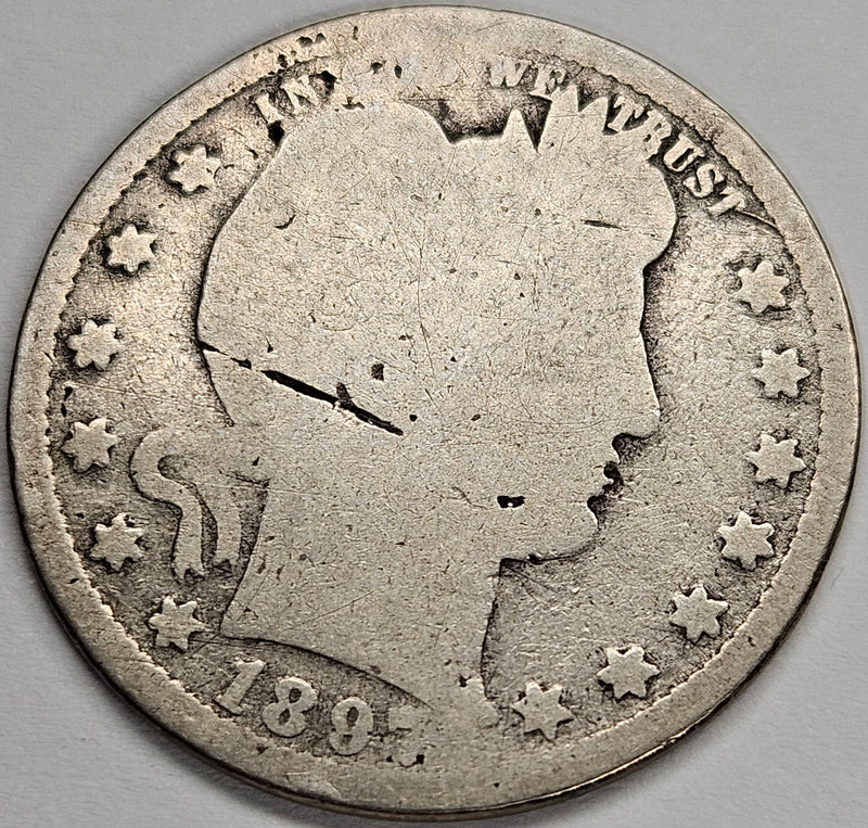 1897-S Barber Quarter . . . . AG cuts