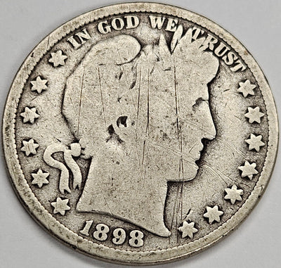 1898 Barber Half Good light scratches