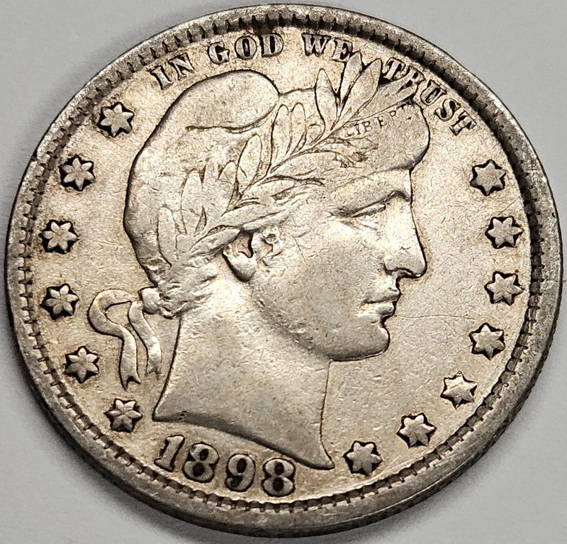1898 Barber Quarter . . . . XF/AU