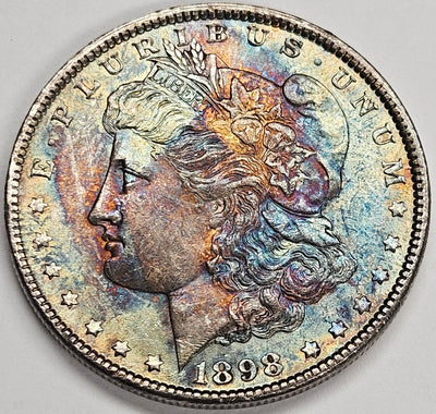 1898 Morgan Dollar Choice BU obverse Toning