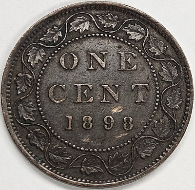 1898-H Canadian Cent VF/XF