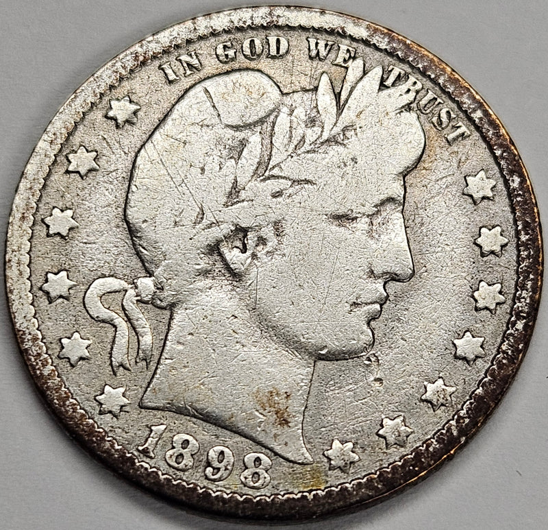 1898-O Barber Quarter . . . . Very Good