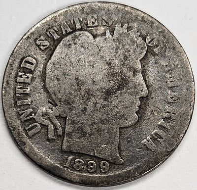 1899 Barber Dime Good dark