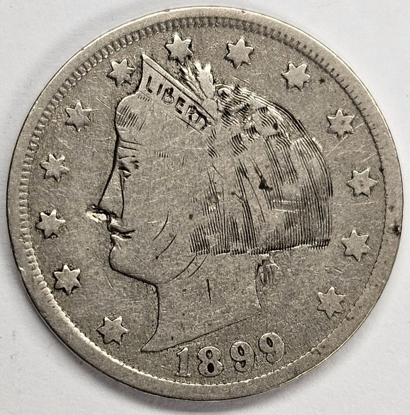 1899 Liberty Hobo Nickel VF holed