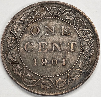 1901 Canadian Cent VF/XF