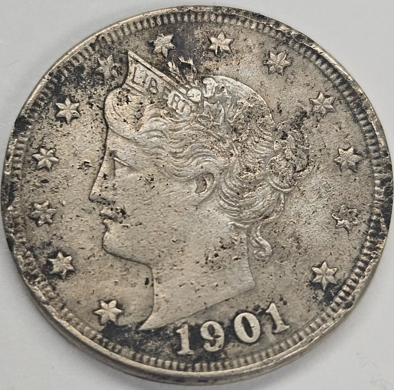 1901 Liberty Nickel . . . . XF many hits