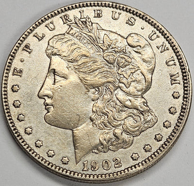 1902 Morgan Dollar AU cleaned