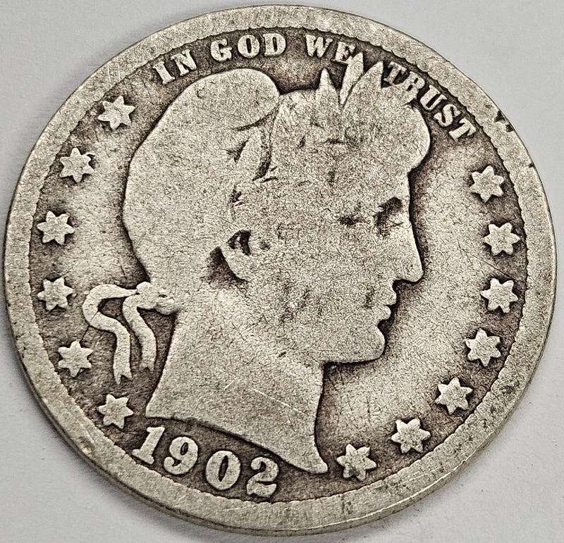 1902-O Barber Quarter . . . . Good