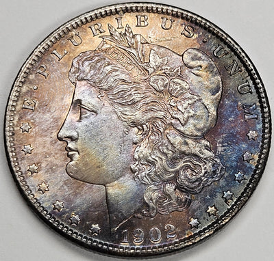 1902-O Morgan Dollar Choice BU Toned