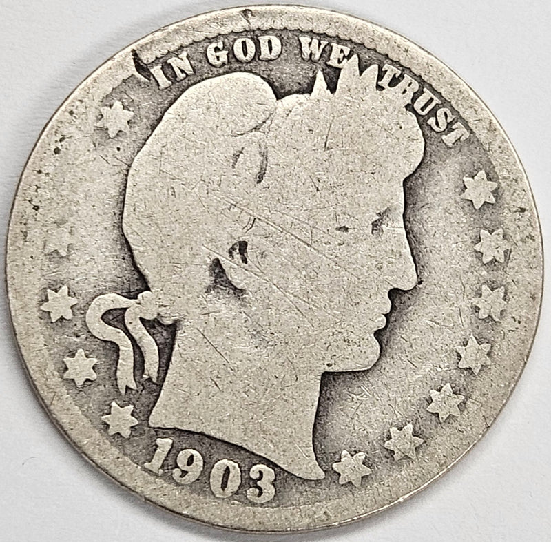 1903-O Barber Quarter . . . . About Good