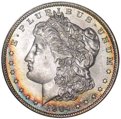 1904-O Morgan Dollar Gem Uncirculated Toned