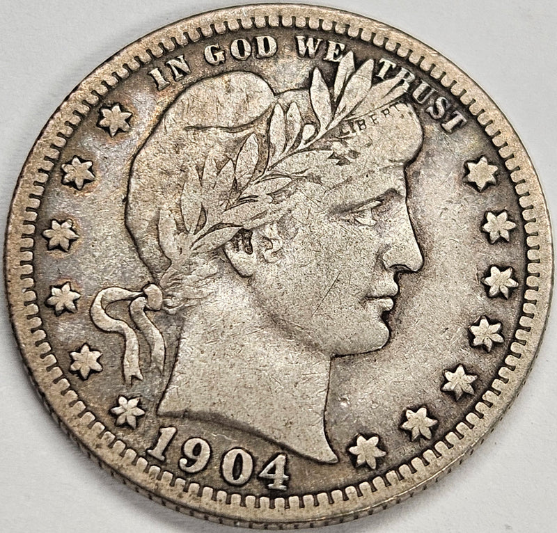 1904 Barber Quarter . . . . VF/XF