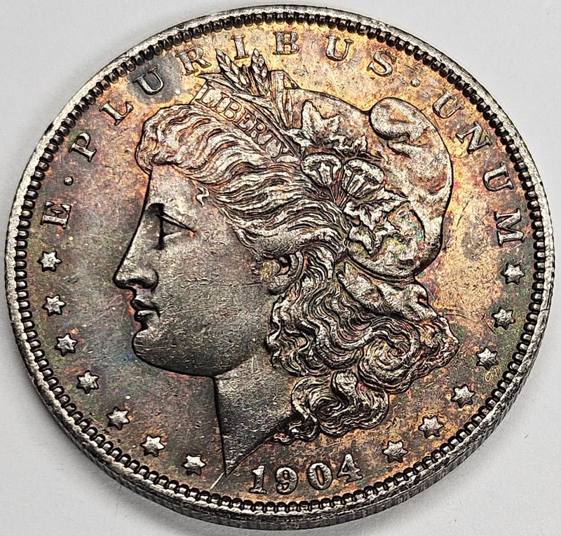 1904-O Morgan Dollar Choice BU heavy toning