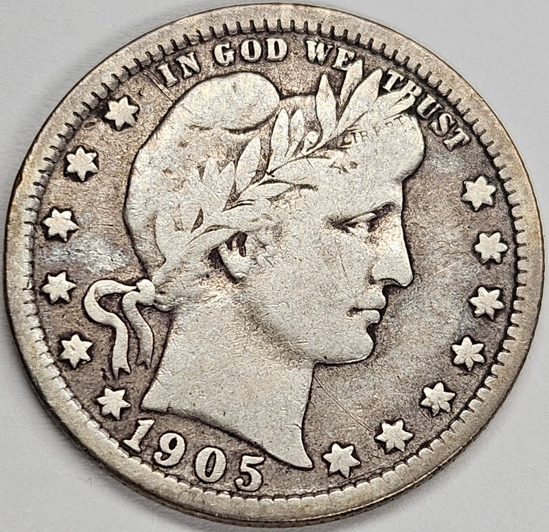 1905 Barber Quarter . . . . Fine/VF