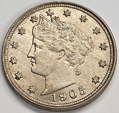 1905 Liberty Nickel Gem Brilliant Uncirculated