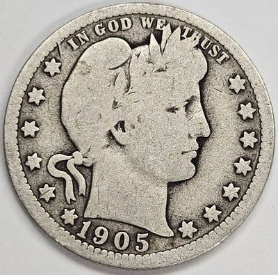 1905-O Barber Quarter Good/VG
