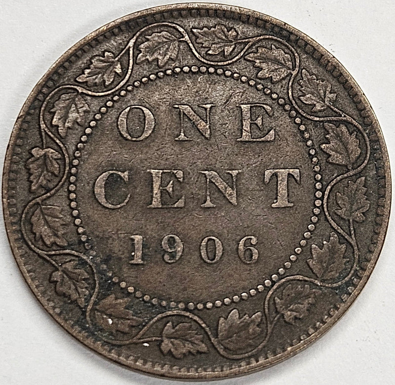 1906 Canadian Cent XF/AU