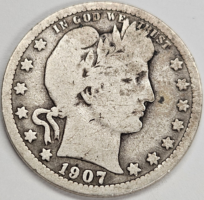 1907 Barber Quarter . . . . Good