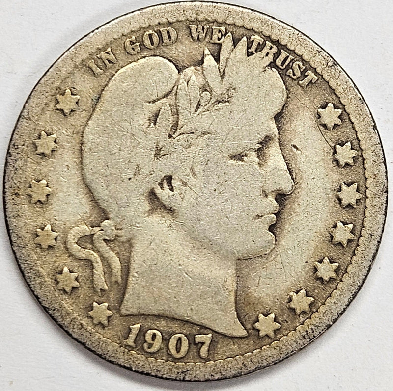 1907 Barber Quarter Very Good