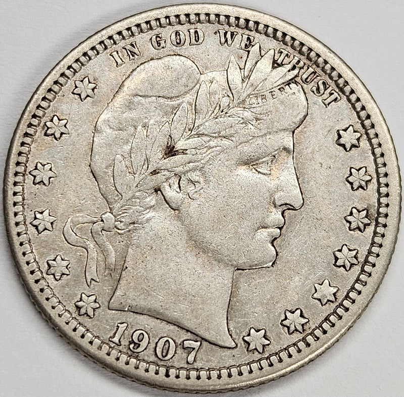 1907 Barber Quarter . . . . Extremely Fine