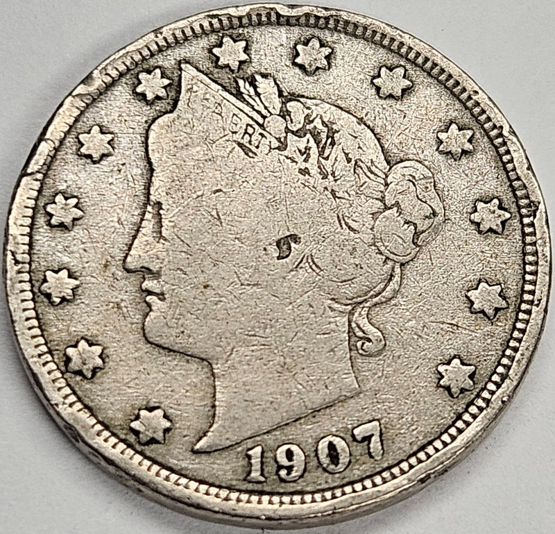 1907 Liberty Nickel . . . . VG rim hits