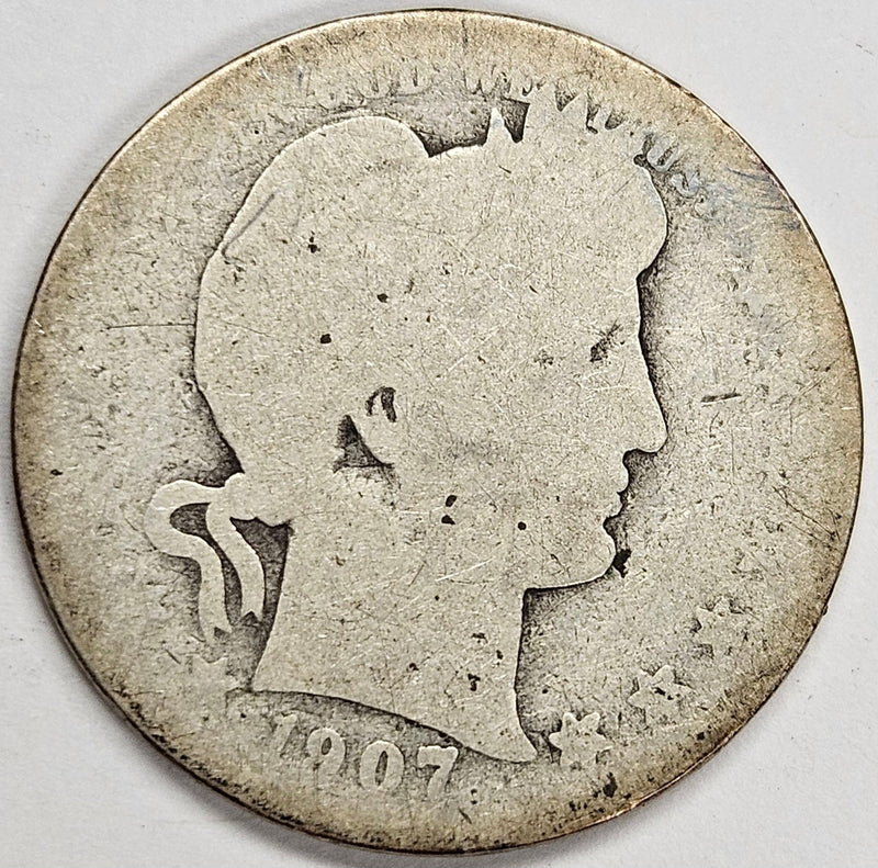1907-O Barber Quarter About Good
