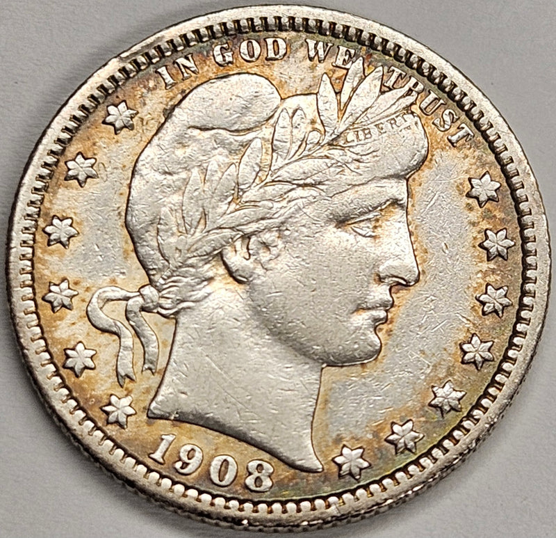 1908 Barber Quarter . . . . Extremely Fine