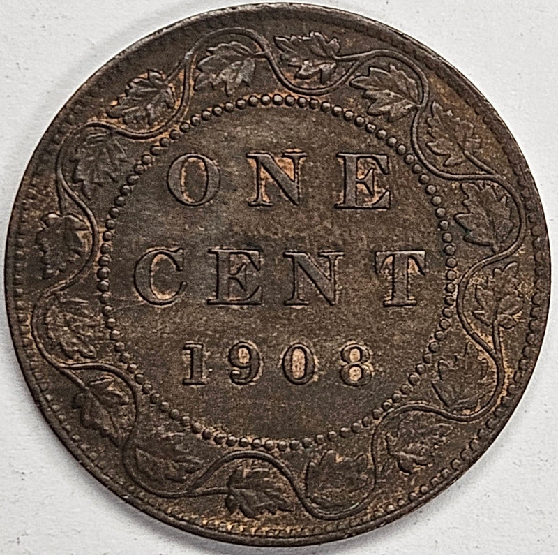 1908 Canadian Cent Choice About Uncirculated