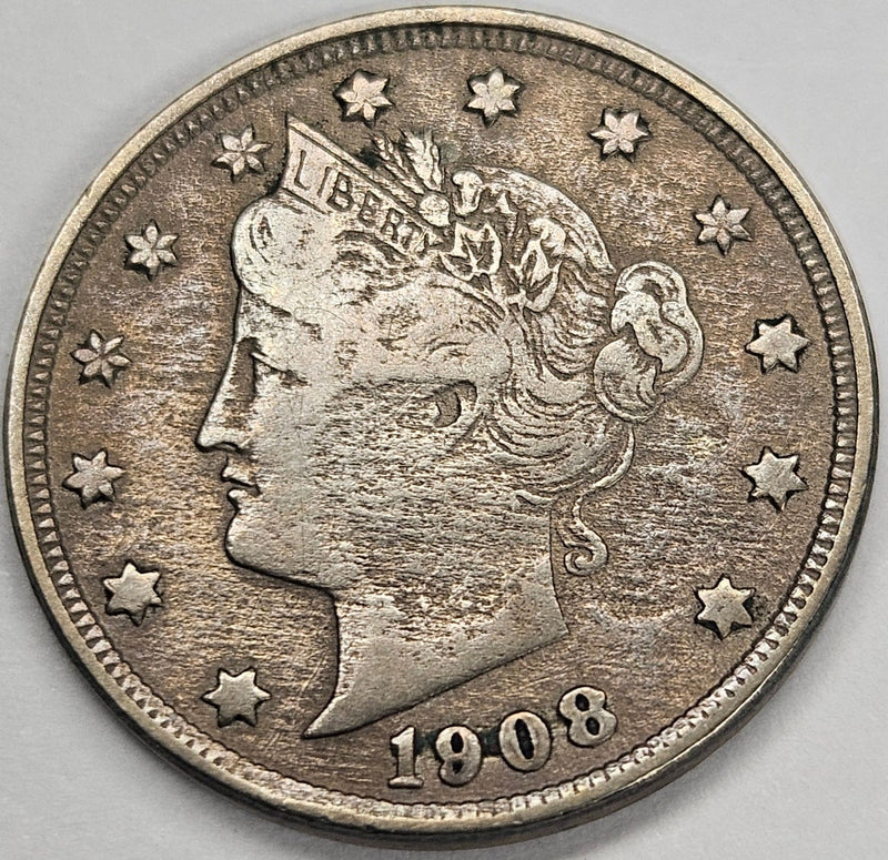 1908 Liberty Nickel . . . . VF striations