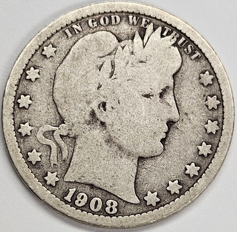 1908-O Barber Quarter . . . . Good