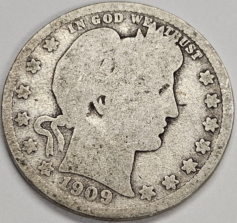 1909-D Barber Quarter . . . . About Good