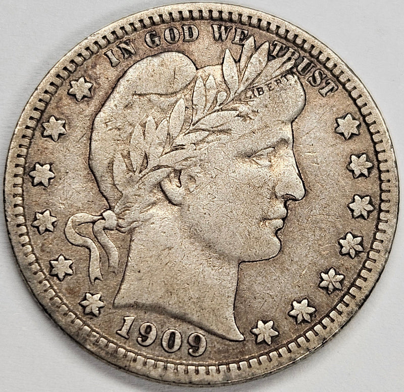 1909-D Barber Quarter . . . . VF/XF